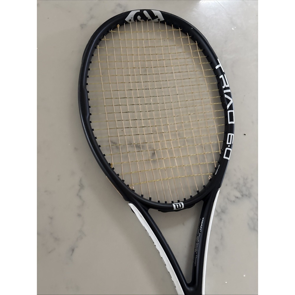 Wilson Triad 6.0 Tennis Racquet Racket Mid Plus 95sq Grip 4 3/8" Good, Solid.